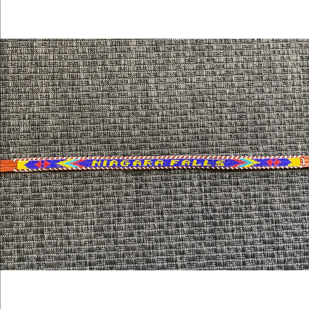 Vintage Hand Beaded Laced Niagara Falls Belt